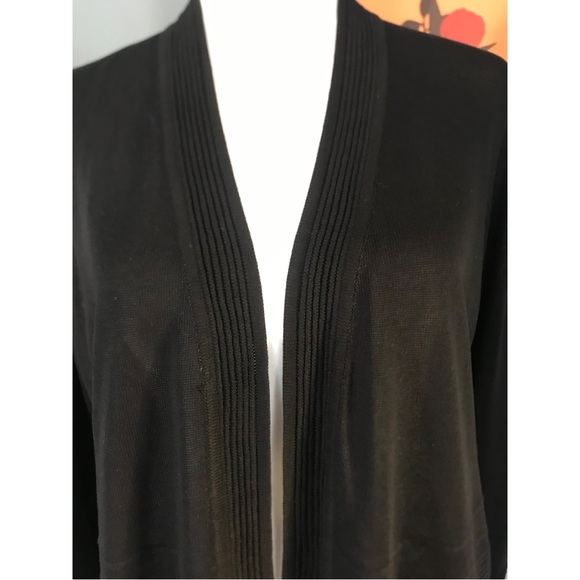 Cyrus black ribbed open cardigan size medium NWT - Picture 2 of 8